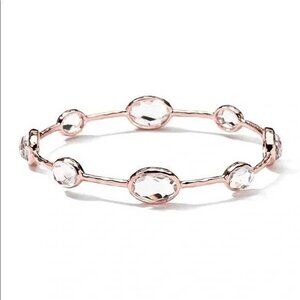 $1195 IPPOLITA 18k ROSE Gold Sterling Silver Rock Candy Quartz Bangle Bracelet